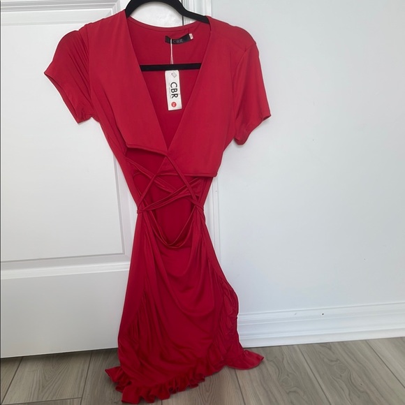 CBR Crisscross Red Dress - Picture 1 of 4